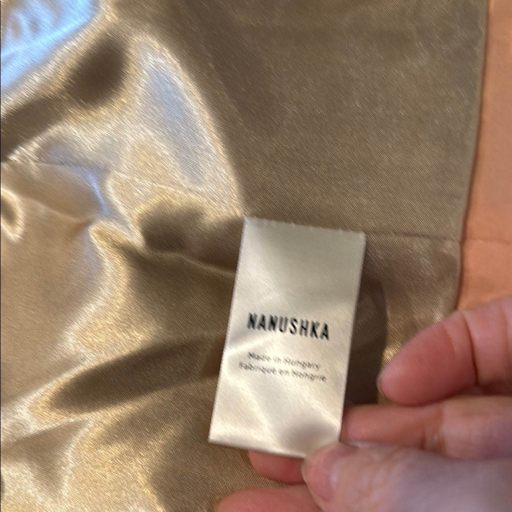 Nanushka Peach Satin padded jacket - Picture 9 of 9